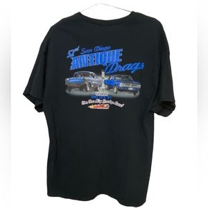 52nd Annual San Diego CA Antique Drags Drag Racing Black Men’s XL T-Shirt MINTY